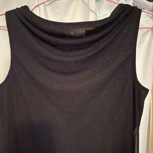 Black cocktail dress with delicate shimmer